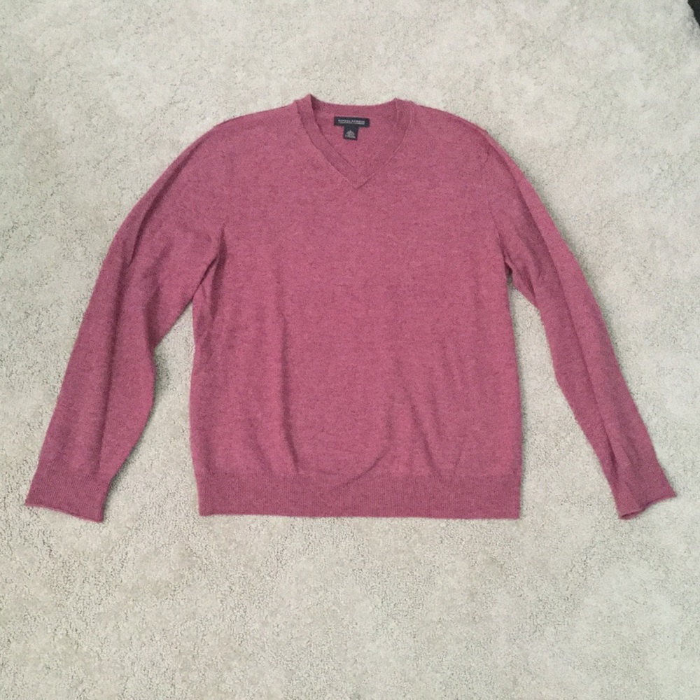 Banana Republic Lambs Wool Cashmere Red Sweater Size Large Fall Winter Basic
